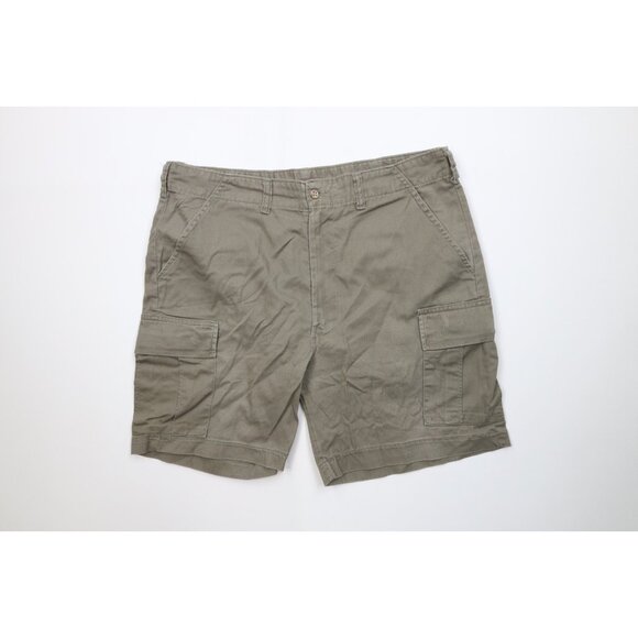 Vintage 90s Streetwear Mens 36 Faded Above Knee Military Style Cargo Shorts USA - Picture 1 of 12